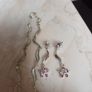 Costume  Necklace & Matching  Earrings.  Length  - 11".. Image 4