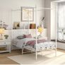 Canopy Bed Frame 3ft Single Size with Ornate European Style Headboard & Footboard Image 3