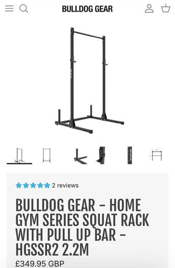 Bulldog Gear - Home gym series squat rack with pull up bar.