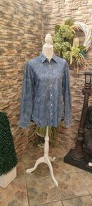 Jack and Jones denim Paisley print shirt unisex size Large