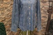 Jack and Jones denim Paisley print shirt unisex size Large