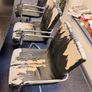 Set of 6 black office chairs - chrome frame Image 4