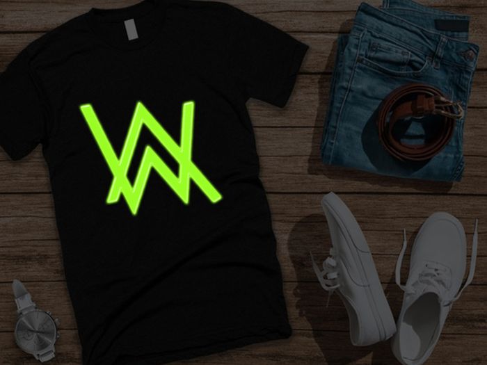 Alan Walker t-shirt glow in the dark logo t-shirt Alan walker dj t-shirt tee top