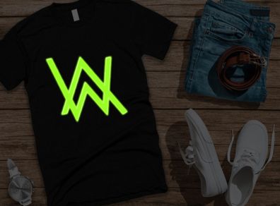 Alan Walker t-shirt glow in the dark logo t-shirt Alan walker dj t-shirt tee top