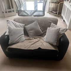 Natuzzi couch black 2 seater, 200W, 90D, 80H