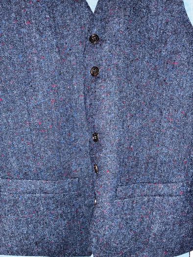 Tweed herringbone blazer and waistcoat sz m