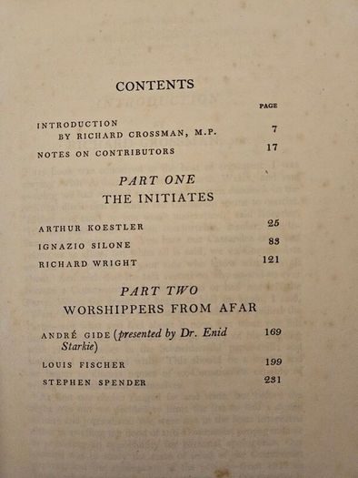 The God That Failed. Six Studies In Communism. By Arthur Koestler. Ignazio Silone. Andre Gide. 1951 Hardback In Fair Condition.  See Photos For Same.