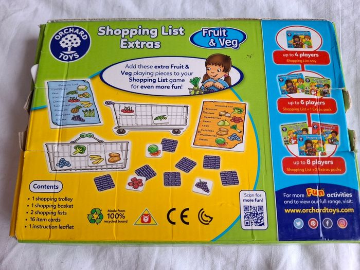 Orchard Toys Shopping List Extras Pack (Fruit & Veg)