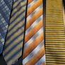 MENS TIES BUNDLE x7 Striped Geometric Polyester Formal Office Vintage Style Image 3