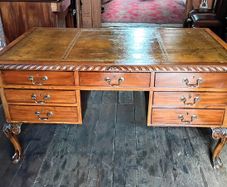 A Chippendale style mahogany Partners Desk