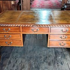 A Chippendale style mahogany Partners Desk