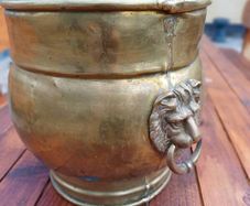 Vintage Brass Coal Bin