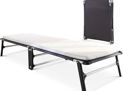 Compact Folding Bed with Comfort Mattress, Single