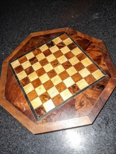 Octagonal wooden chessboard