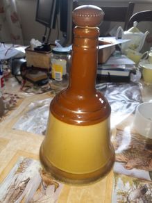 Beautiful Large Old Wade Bells Whisky Bottle with Top