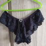 Elegant lace black set bra thongs size s 70 a Image 2
