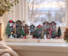 Handcrafted wooden village!