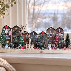 Handcrafted wooden village!