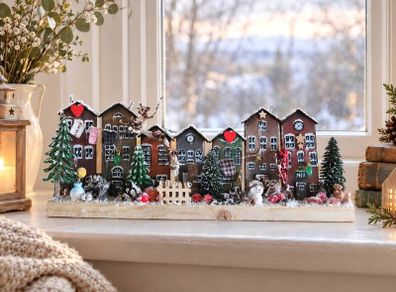 Handcrafted wooden village!
