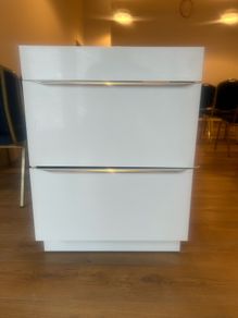 GoodHome Imandra Gloss White Freestanding Basin Cabinet Unit (60 x 82 x 45 cm)