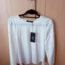 Designer Max Mara Weekend - Giotto Cotton White Blouse - Size M UK 12 - BNWT RRP 130 Image 4