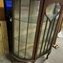 Vintage Bow-Fronted Glazed Display Cabinet. Restoration Project Image 2