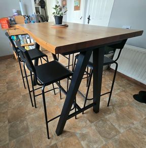 High Kitchen Table & 4 Chairs