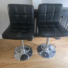 Black & Chrome Barstools