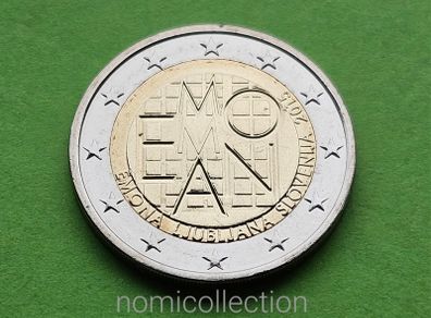 Slovenia 2015 year Commemorative Uncirculated 2 Euro coin.