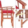 2 x  Cannes Garden Chair, Certified Eucalyptus FSC Wooden Image 7