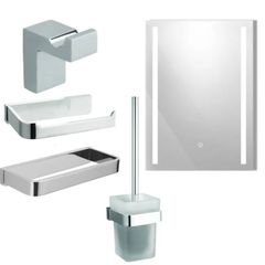 Vesu Chrome Accessory Bundle with Mirror