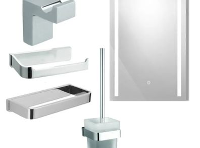 Vesu Chrome Accessory Bundle with Mirror