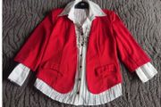 Red Jacket/ Blazer. Size 8-10