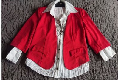 Red Jacket/ Blazer. Size 8-10