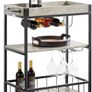 Trolley with Removable Meal Tray Serving Cart Rolling trolley Image 5