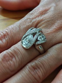 Sterling Silver Ring - Size Q - Stamped for Silver (S54)