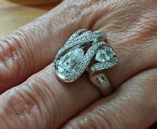 Sterling Silver Ring - Size Q - Stamped for Silver (S54)