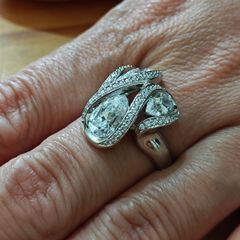 Sterling Silver Ring - Size Q - Stamped for Silver (S54)
