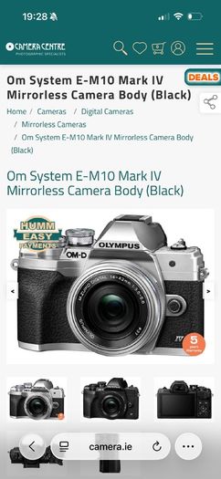 Olympus Om System E-M10 Mark IV Mirrorless Camera Body