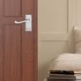 Chrome Elegance Range Polished Chrome Victorian Scroll Lever Latch Handles, Polished Chrome Backplate Door Handles, Contemporary Design for Internal Wooden Doors (FREE POSTAGE) Image 4