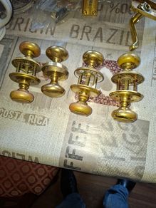 8 Brass Door Knobs. Postage or Collection