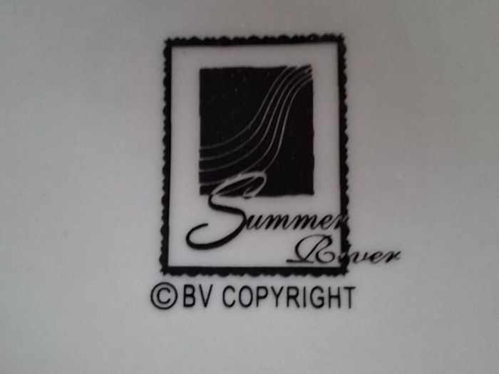 Summer River Christmas Coffee Mugs/Saucers