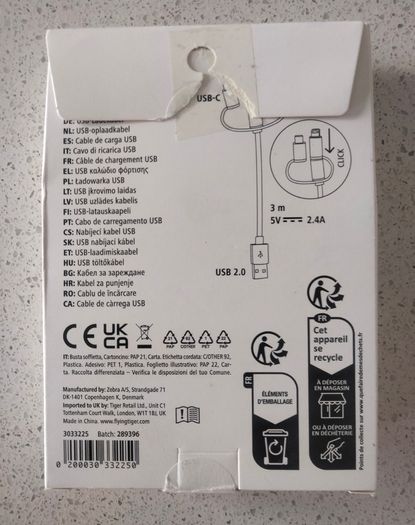 3 M Charging cable