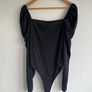 Prettylittlething black ribbed bodysuit size UK 12 Image 6