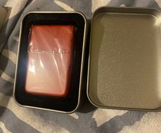 Brand new, Red zippo style lighter in metal casing