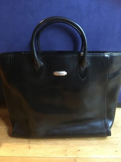 Vintage TEXIER Leather Briefcase Tote Bag