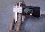 two stainless steel threaded rods 1.5m each