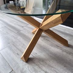 Glass coffee table
