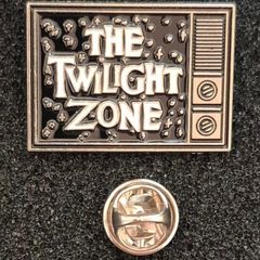 The twilight zone, pin back badge.