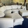 Large grey corner sofa with 2 footstools Image 5